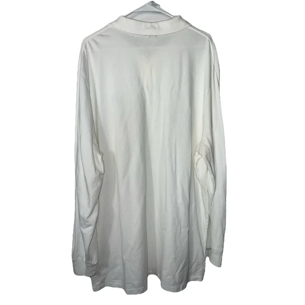Polo Ralph Lauren  Classic Fit Rugby Longsleeve Mesh Shirt White Mens Size XXL‎